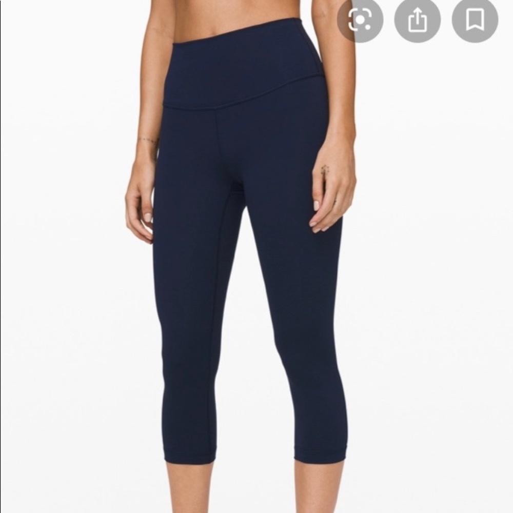 Lululemon Navy Wunder under Crop Pants